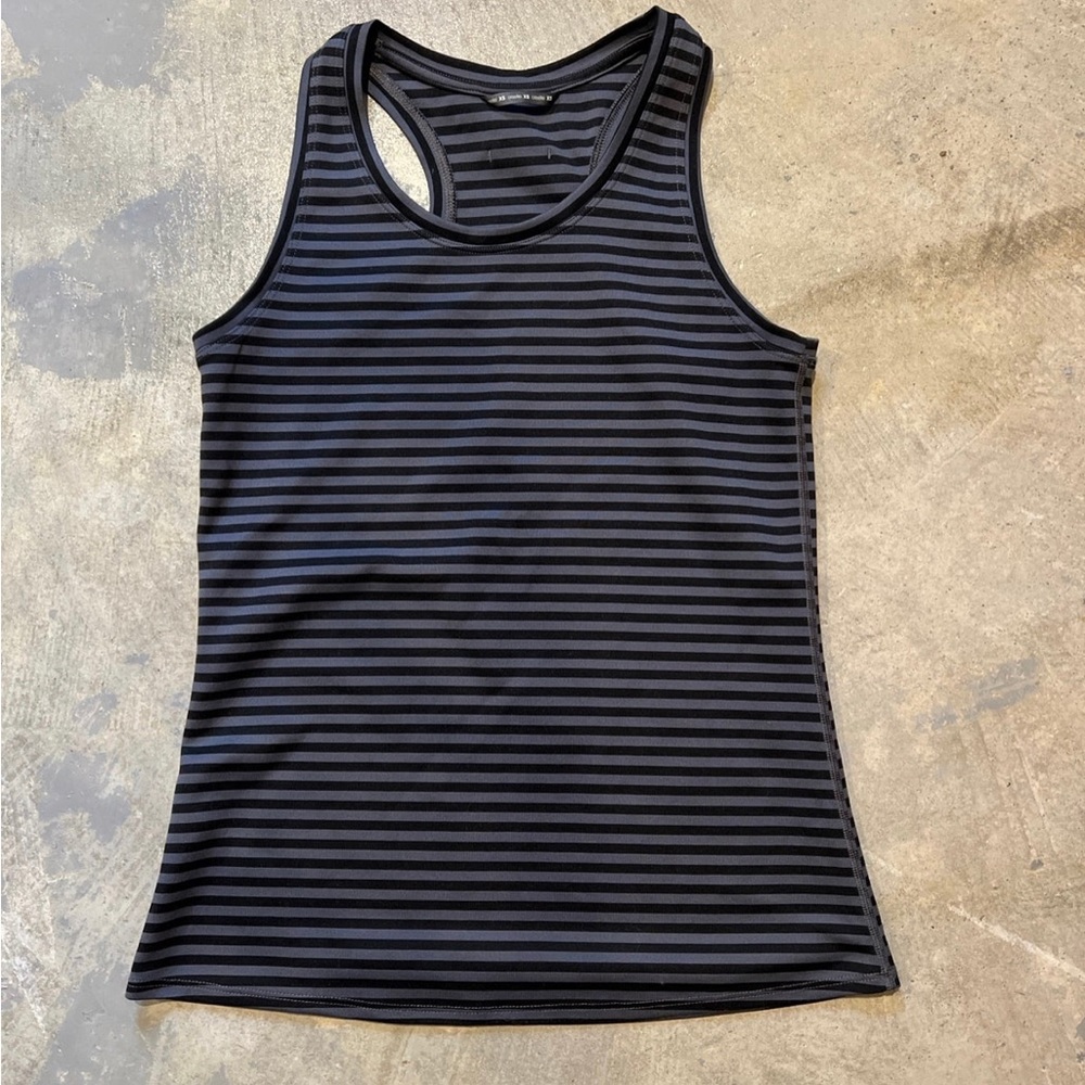 Oiselle grey and black striped tank